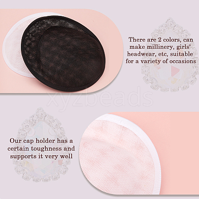 2Pcs 2 Colors Imitation Hemp Hat Embryo DIY-GF0009-72-1
