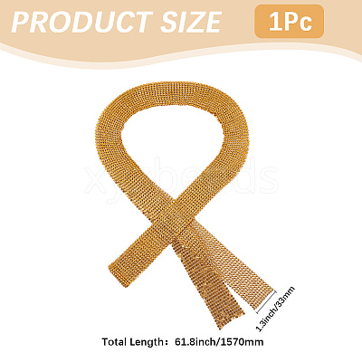 Alloy Paillette Chain NecklacesA NJEW-WH20002-06G-1