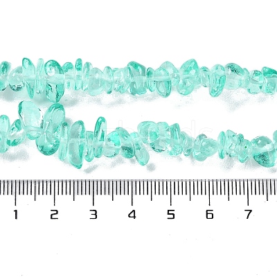 Spray Painted Transparent Glass Beads Strands X-GLAA-P060-01A-08-1