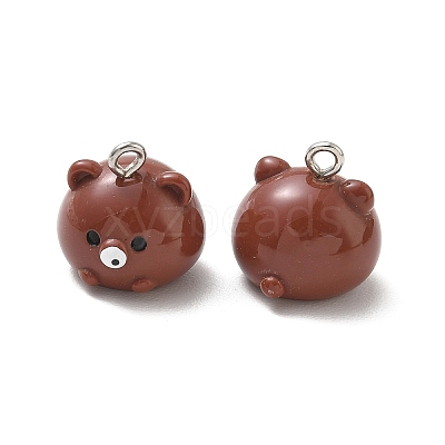 Animal Theme Opaque Resin Pendants RE-CBA4C51-02P-01-1
