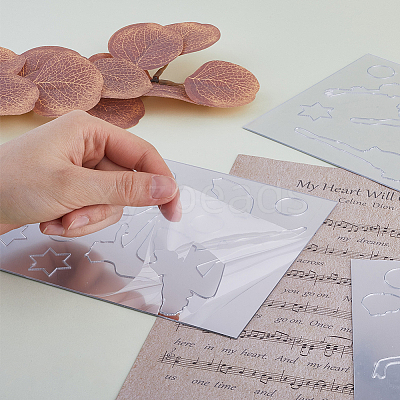Mirror Acrylic Self Adhesive Wall Decorative AJEW-WH0518-24B-1