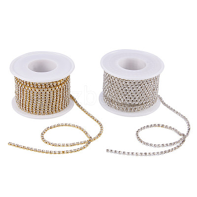 Brass Rhinestone Strass Chains CHC-BC0001-05-1