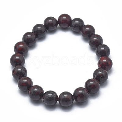 Natural Brecciated Jasper Bead Stretch Bracelets BJEW-K212-C-040-1