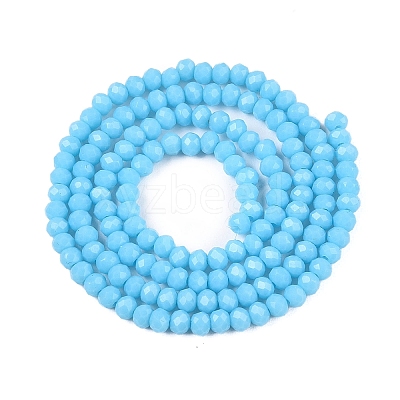 Opaque Solid Color Imitation Jade Glass Beads Strands EGLA-A044-P2mm-D08-1