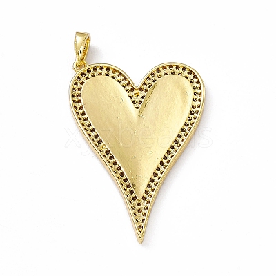 Brass Micro Pave Cubic Zirconia Pendants KK-P224-02G-03-1