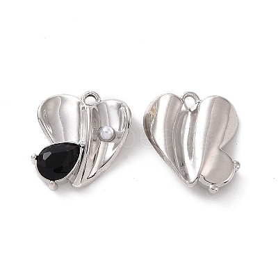 Rack Plating Alloy Glass Pendants FIND-I037-13P-01-1