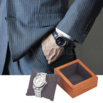 Rectangle Wooden Watch Display Stands ODIS-WH0017-110A-1