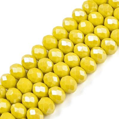 Electroplate Glass Beads Strands EGLA-A044-P8mm-A04-1