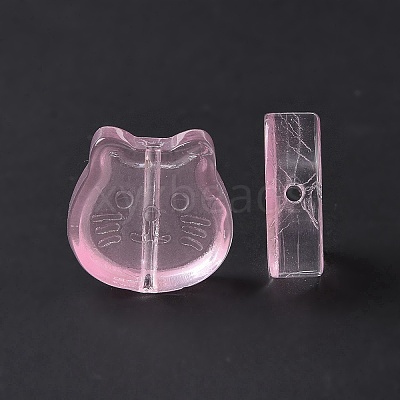 Transparent Spray Painted Glass Beads GLAA-I050-13L-1