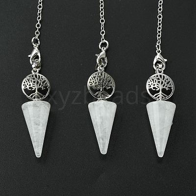 Natural Quartz Crystal Cone Dowsing Pendulum Big Pendants G-C114-02P-21-1