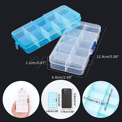 Rectangle Plastic Bead Storage Containers CON-PH0001-14-1