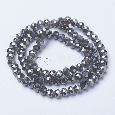 Electroplate Glass Beads Strands EGLA-A034-J4mm-Y01-1