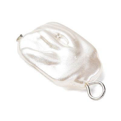 ABS Plastic Imitation Pearl Pendants PALLOY-JF04415-01-1