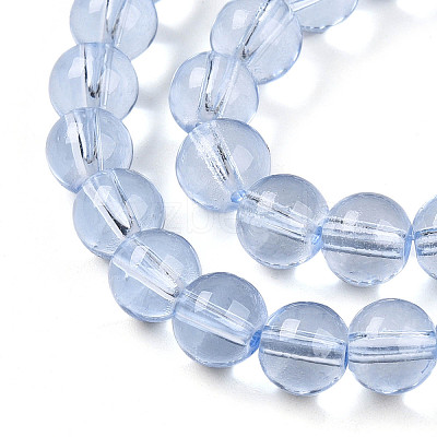 Baking Paint Transparent Glass Beads Strands DGLA-N006-8mm-12-1