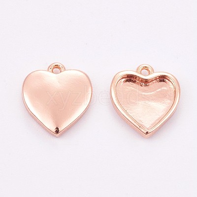 Brass Pendant Cabochon Settings ZIRC-E149-20RG-1