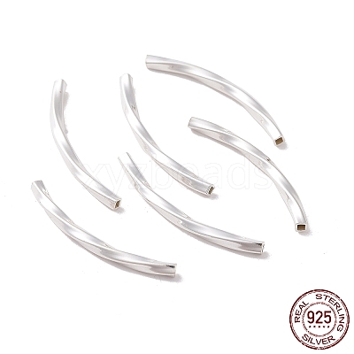 925 Sterling Silver Tube Beads STER-D035-13S-1