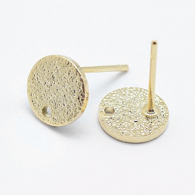 Brass Stud Earring Findings X-KK-F728-22G-NF-1