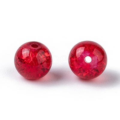 Transparent Crackle Glass Beads CCG-R001-10mm-M-1