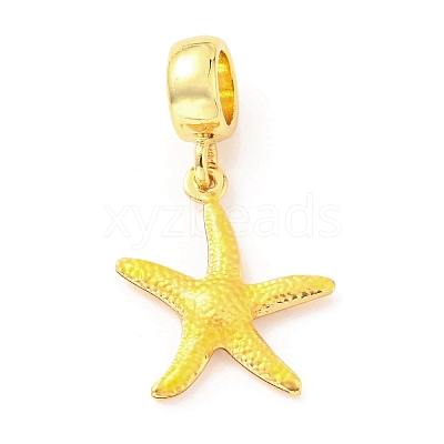 Brass Enamel European Dangle Charms KK-M247-11G-07-1