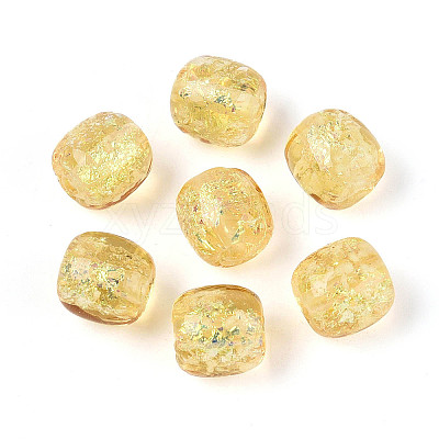 Handmade Foil Lampwork Beads Strands FOIL-T008-01E-1