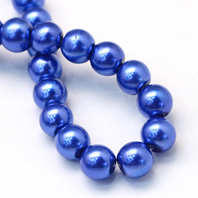 Baking Paint Pearlized Glass Pearl Round Bead Strands HY-Q003-12mm-28-1
