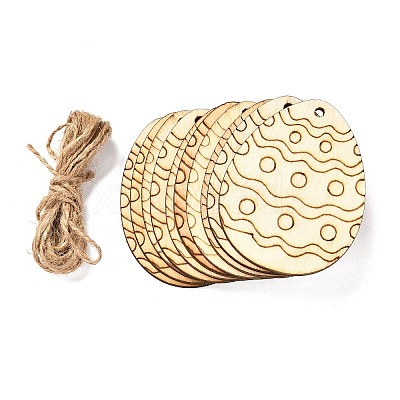 DIY Crafts Easter Egg Shape Cutouts Pendants AJEW-P087-B01-04-1