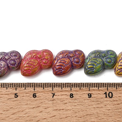 Painted Glass Beads Strands GLAA-Z021-08-1