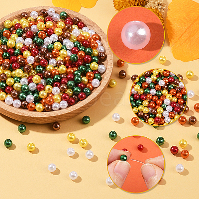 6 Colors Imitation Pearl Acrylic Beads OACR-SP0001-76A-1