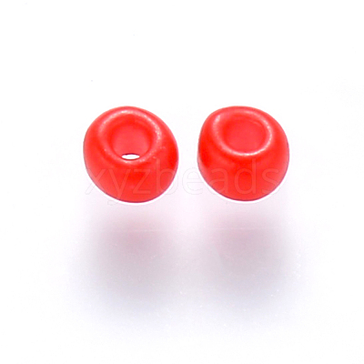 8/0 Baking Paint Glass Round Seed Beads SEED-S036-01B-15-1