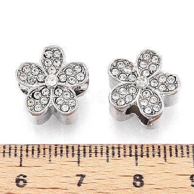 Alloy Rhinestone European Beads FIND-N009-15P-1