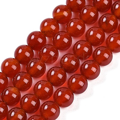 Natural Carnelian Beads Strands G-G338-6mm-01-1