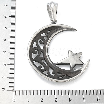 304 Stainless Steel Big Pendants STAS-B077-02AS-05-1