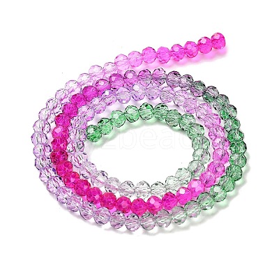Transparent Painted Glass Beads Strands DGLA-A034-T3mm-A06-1