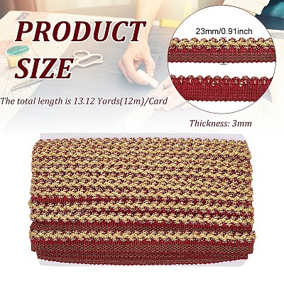 Polyester Braided Ribbons OCOR-WH0070-17B-1