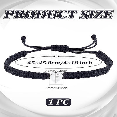 1Pc Adjustable Nylon Cord Braided Bracelets for Women Men BJEW-LP0001-34E-P-1