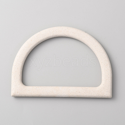 D Shaped Plastic Imitation Wood Bag Handles FIND-WH0111-301A-1