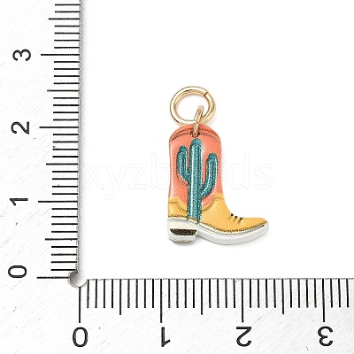 Spray Painted Brass Pendants KK-CBAEB58-06A-1