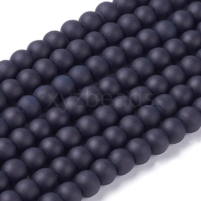 Baking Paint Transparent Glass Bead Strands GLAA-S031-4mm-38-1