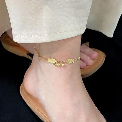 Stainless Steel Charm Anklets for Women WG18C2B-69-1