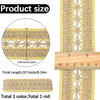 10 Yards Ethnic Style Polyester Ribbon for Sewing Decoration OCOR-CY0001-86C-1