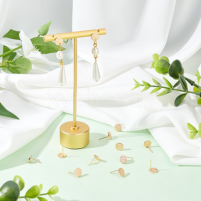 20Pcs Brass Stud Earring Findings KK-DC0001-34-1