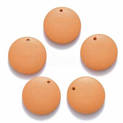 Painted Wood Pendants WOOD-Q040-018A-A06-1