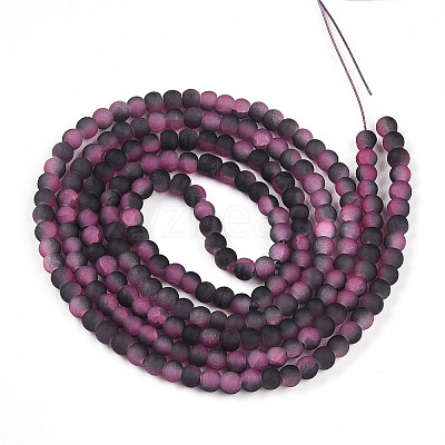 Crackle Glass Beads Strands GLAA-N009-4mm-09-1