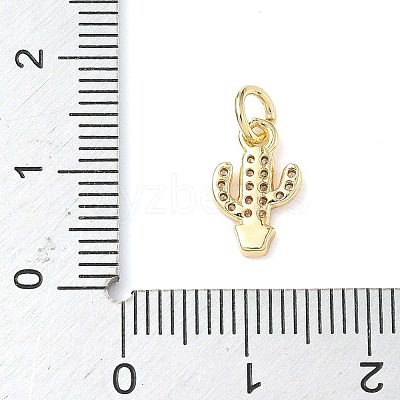 Brass Micro Pave Cubic Zirconia Pendants ZIRC-I356-23G-1