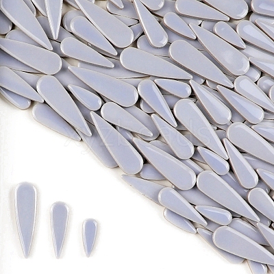 3 Styles Teardrop Shape Porcelain Mosaic Tiles PW-WGBCD43-19-1