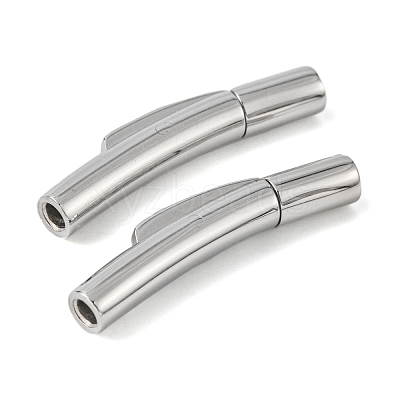 Tarnish Resistant Column 304 Stainless Steel Bayonet Necklace Clasps X-STAS-O035-05-1