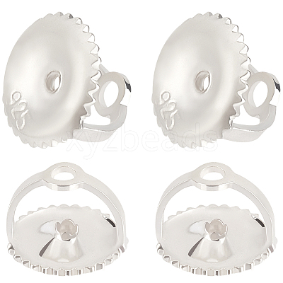 8Pcs 925 Sterling Silver Ear Nuts STER-BBC0007-46-1