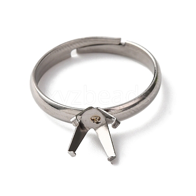 304 Stainless Steel Cuff Ring Components STAS-D372-01P-06-1