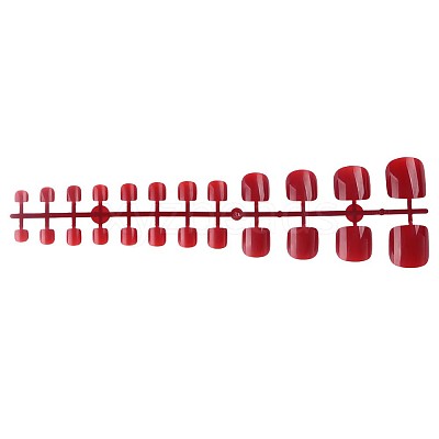 Full Cover Fake Toenails Solid Color Plastic Feet Nails Artificial Toe Nail Tips MRMJ-T078-246W-1