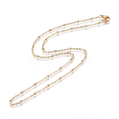304 Stainless Steel Cable Chains/Satellite Chains Necklaces NJEW-L159-07B-G-1